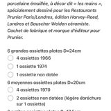 18-piece dinner service by Le Corbusier designed for Prunier restaurants