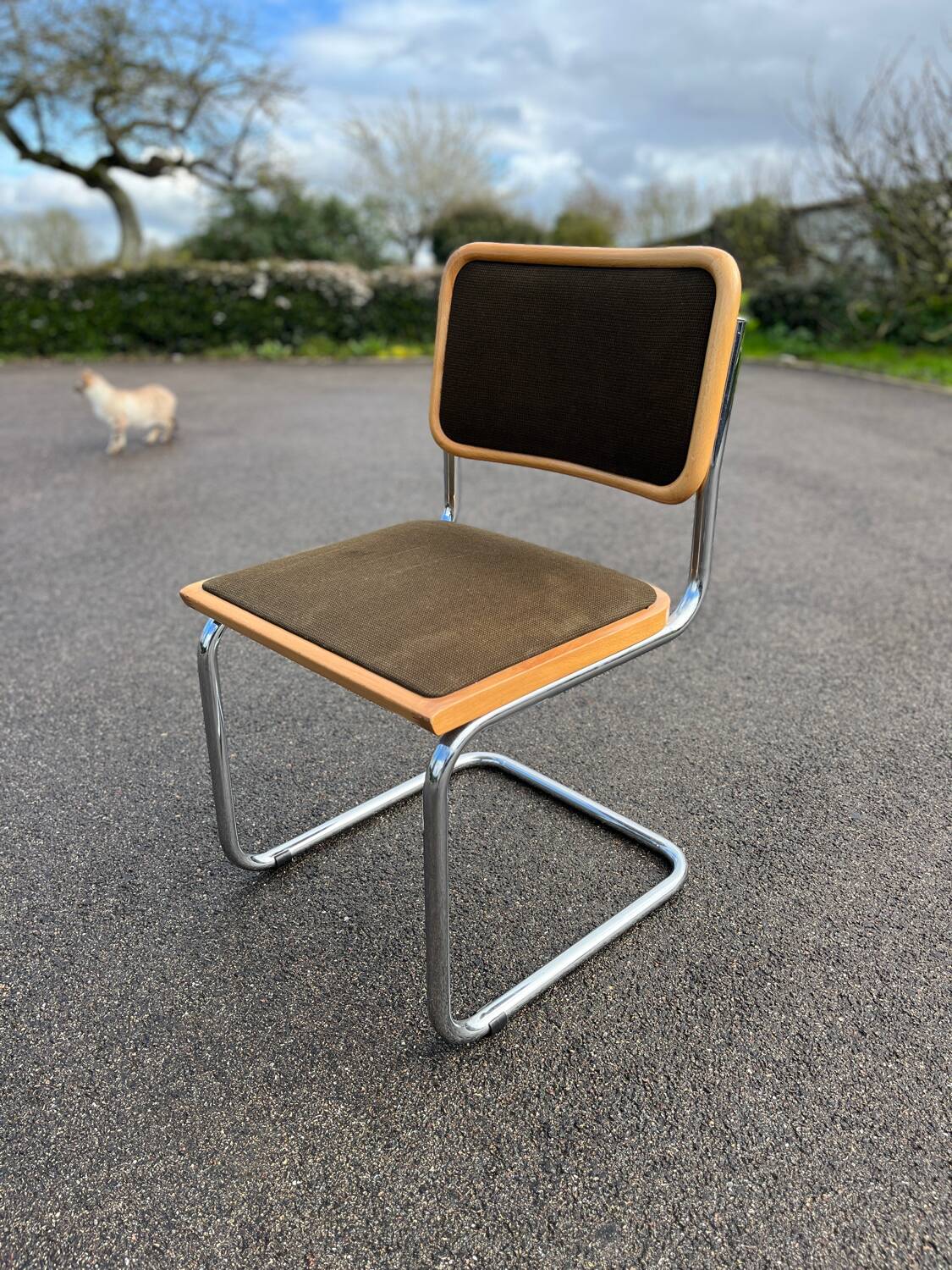 Vintage chaise cesca de marcel breuer b32 tissu