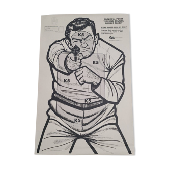 Old usa police target 60s poster streetart