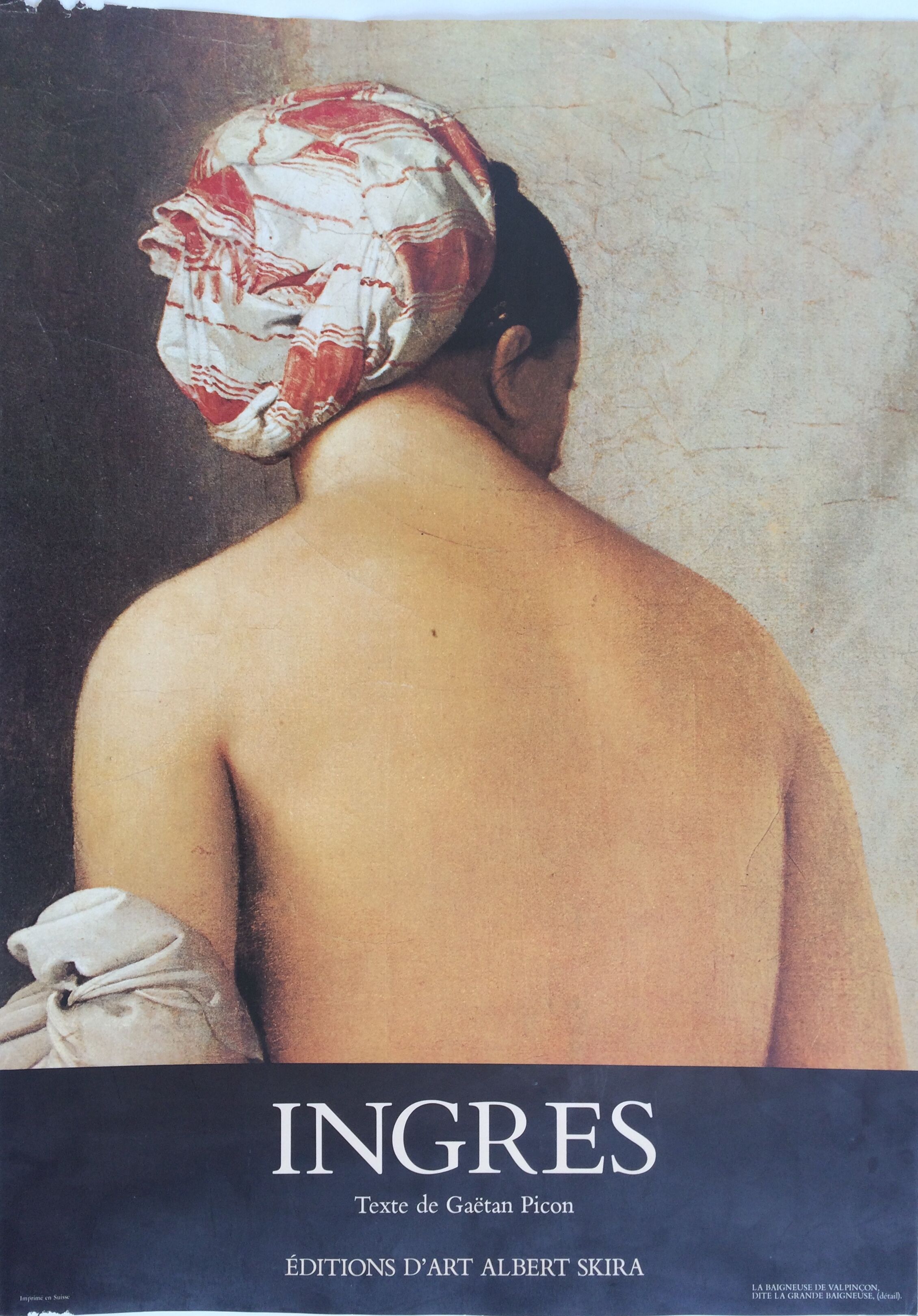 INGRES (after), La baigneuse de Valpinçon. Original 1957 advertising poster