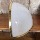 Old metalarte half moon plastic wall lamp + vintage metal support