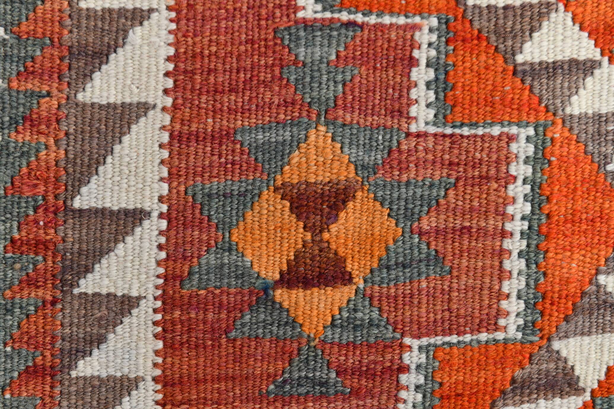 Vintage Burgundy Persian Kilim Runner Rug,, 98x235Cm