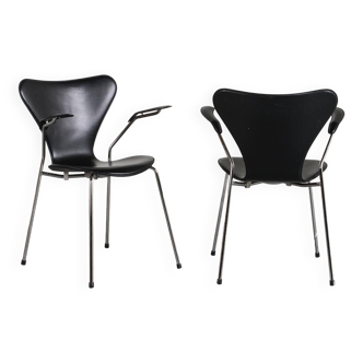 Paire de fauteuils modèle 3107 par Arne Jacobsen, circa 1970
