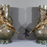 Pair of Regulate Vases, signed L. Moreau – Late 19th century