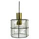 Iron and glass suspension lamp by Glashtte Limburg, 1960s