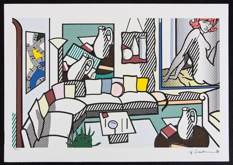 "Interior, Perfect Pitcher" 1980s Lithography
