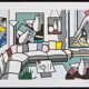 "Interior, Perfect Pitcher" 1980s Lithography