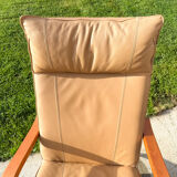 Westnofa Scandinavian Relax leather lounge chair, 1980s