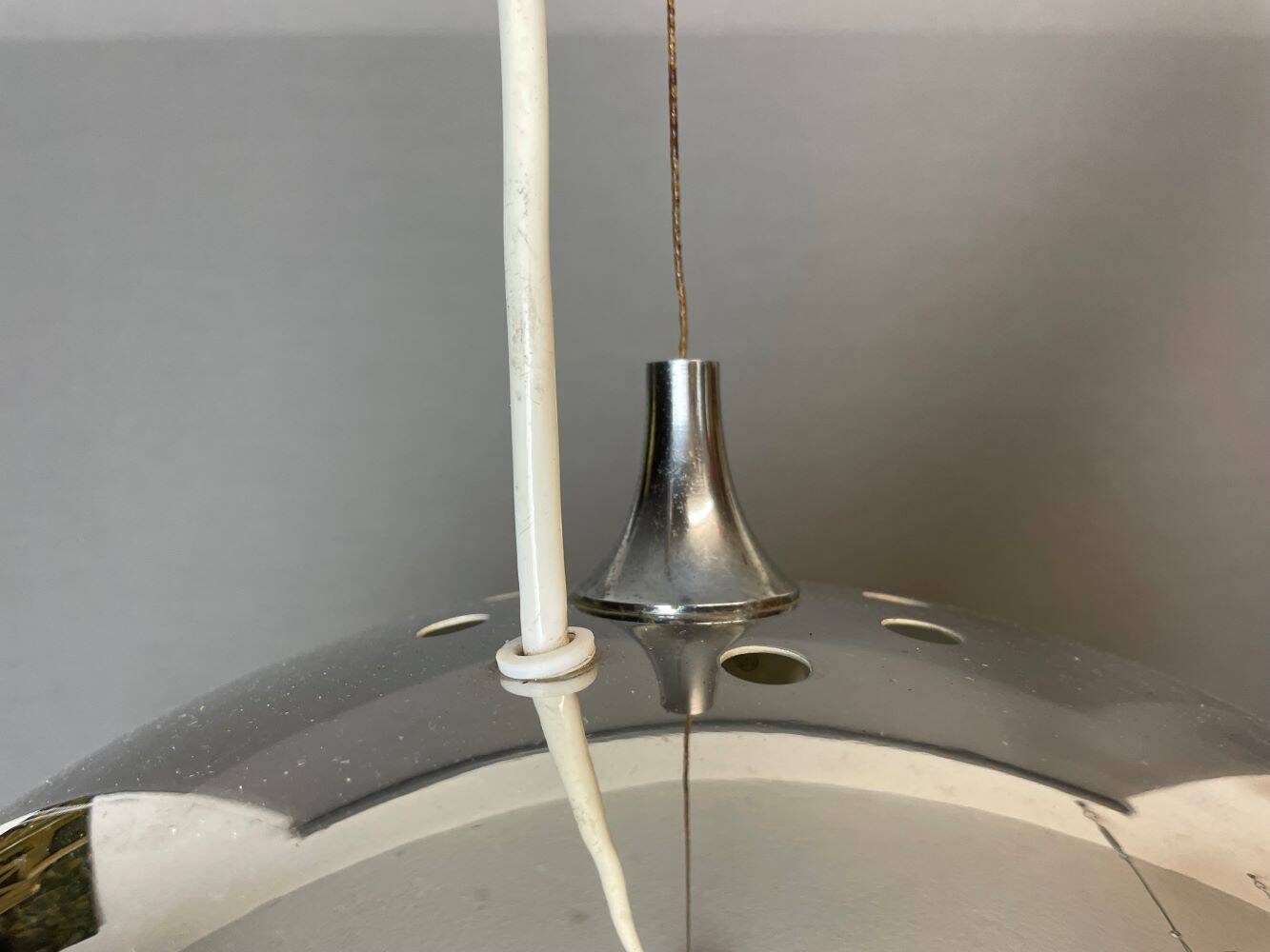 Italian Reggiani silver hanging lamp