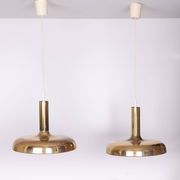 Set Solken Leuchten Brass ceiling lamps 1970s Germany