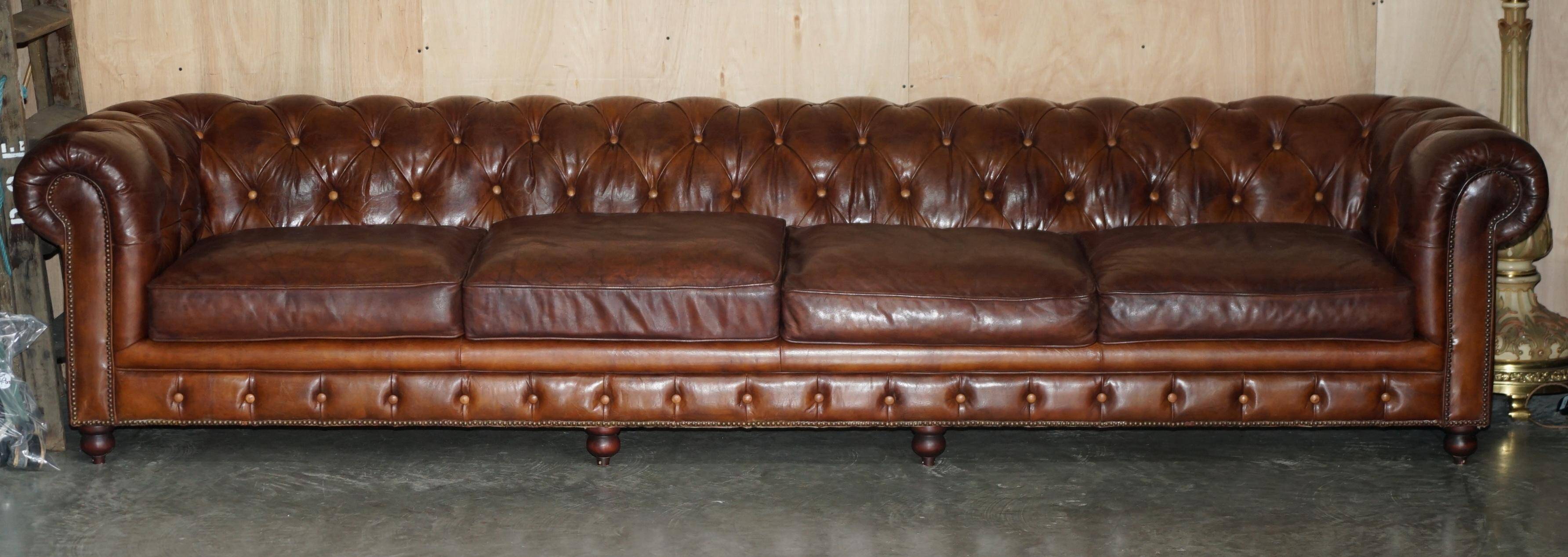 Heritage Biker Chesterfield Leather Sofa for 6 people by Timothy Oulton