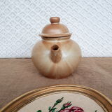 Vintage CNP France village stoneware chocolate tea coffee set