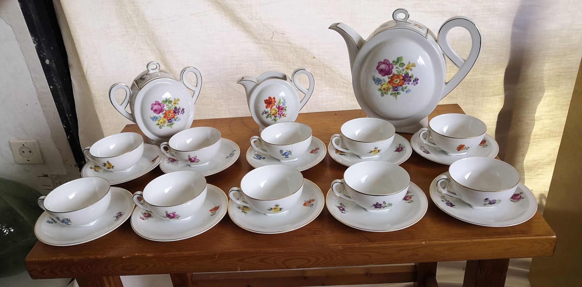 Epiag porcelain coffee service art deco czechoslovakia vintage 1920 1930