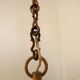 French Vintage Heavy Bronze/Brass 5 Light Empire Style Chandelier 3990