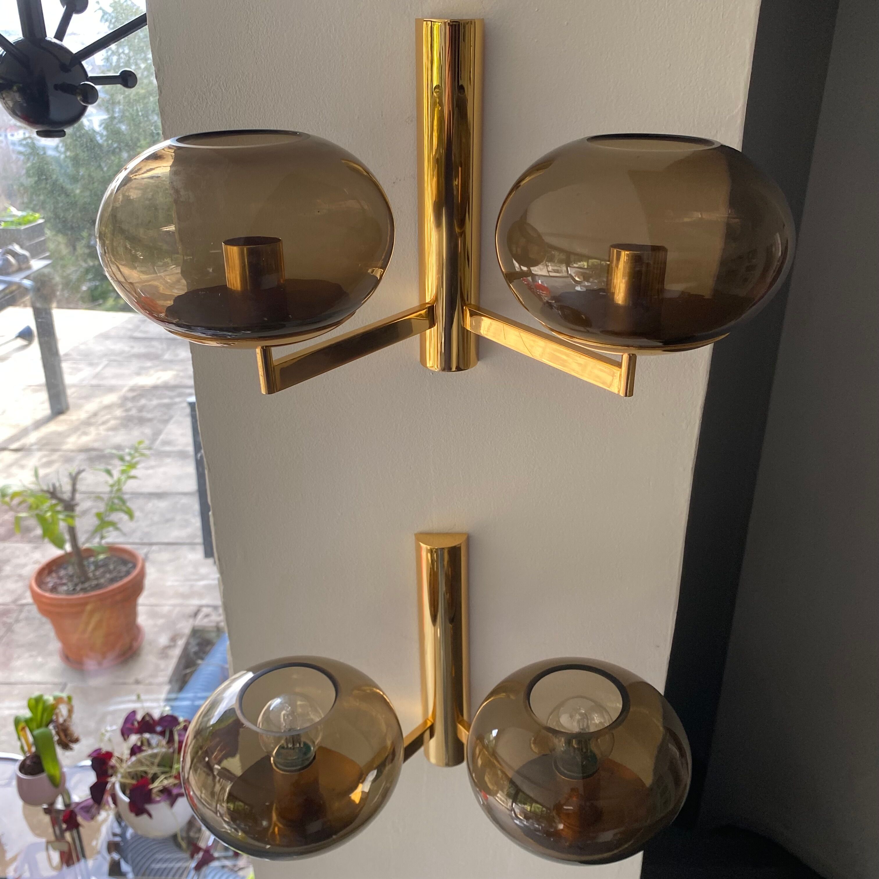 Pair of double wall lamps from Sciolari 1970