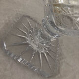 Chiseled bohemian crystal vase