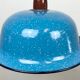 Industrial Factory Blue Enamel Ceiling Lamp, 1960s