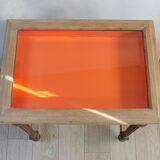 Showcase 1900 natural wooden side table