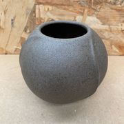 Ancien vase boule céramique grise vintage