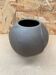 Antique vintage grey ceramic ball vase