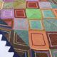 Knitted Diamond Throw Blanket Vintage 1970s