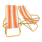 Pair of antique deckchairs