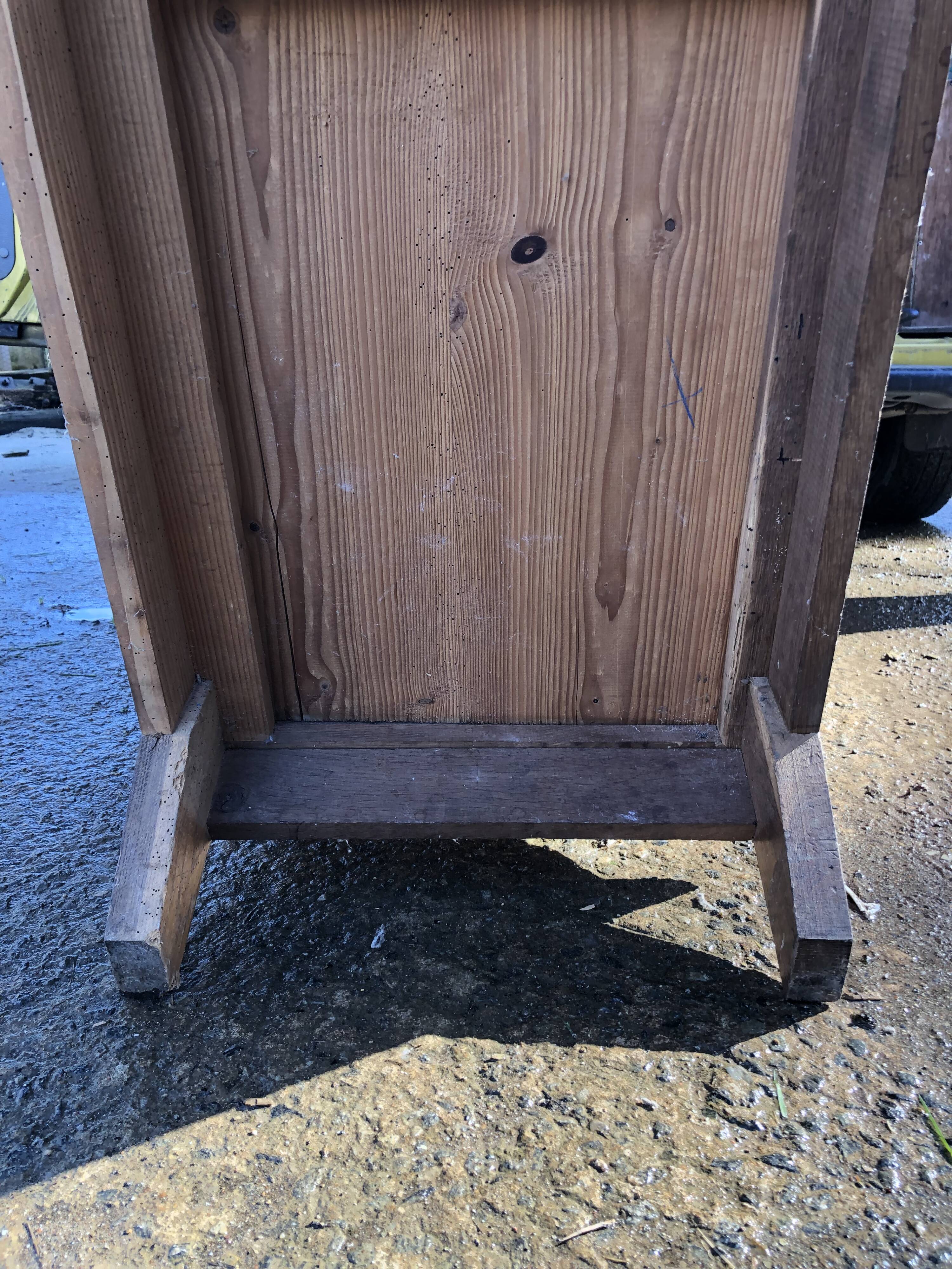 Vintage René Gabriel oak wardrobe with 2 doors from the reconstruction period.