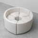 Vintage round dining set with 6 chairs, 1970s modernist