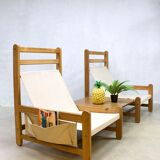 Armchair and footrest Scandinavian