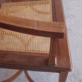 Set of 8 chairs and two fautuils of English style mahogany and mahogany veneer