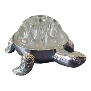 Tortue vase pique-fleurs vintage