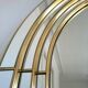 Large vintage Deknudt arched beveled panel mirror – gold, Belgium, 1980s