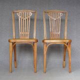 Set of 6 THONET chairs N°732 - 1914 - new canework - Viennese Secession.