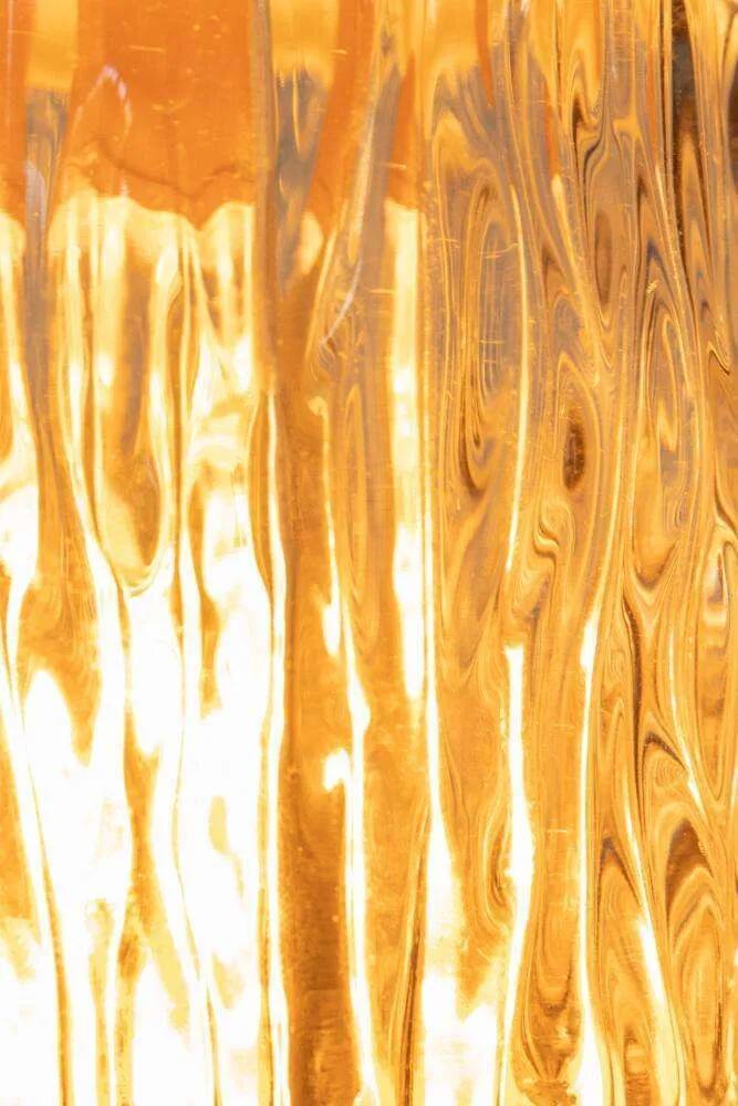 1960s vintage glass pendant, Japandi ribbed glass lamp