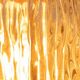1960s vintage glass pendant, Japandi ribbed glass lamp