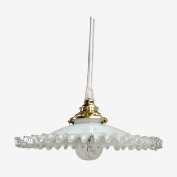 Suspension en opaline blanche