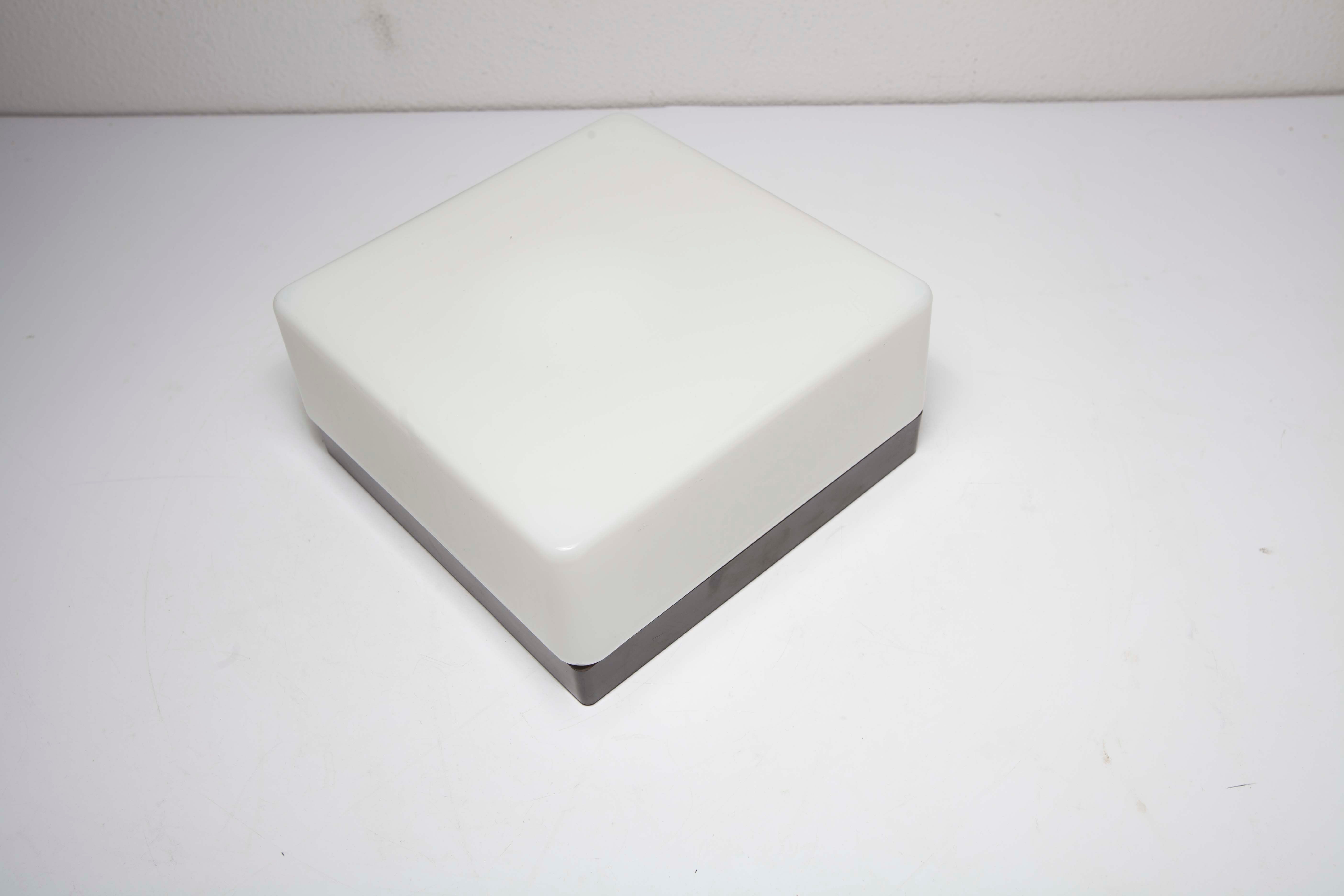 70 square white opaline ceiling