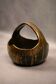 Iridescent stoneware cup with pointed handle - Puisaye stoneware, early 20th century