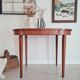 Table ovale marquetée fabrication allemande sohn & cie