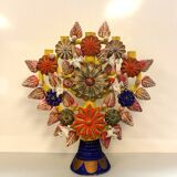 Large Mexican “tree of life” candlestick, mid-20th century.