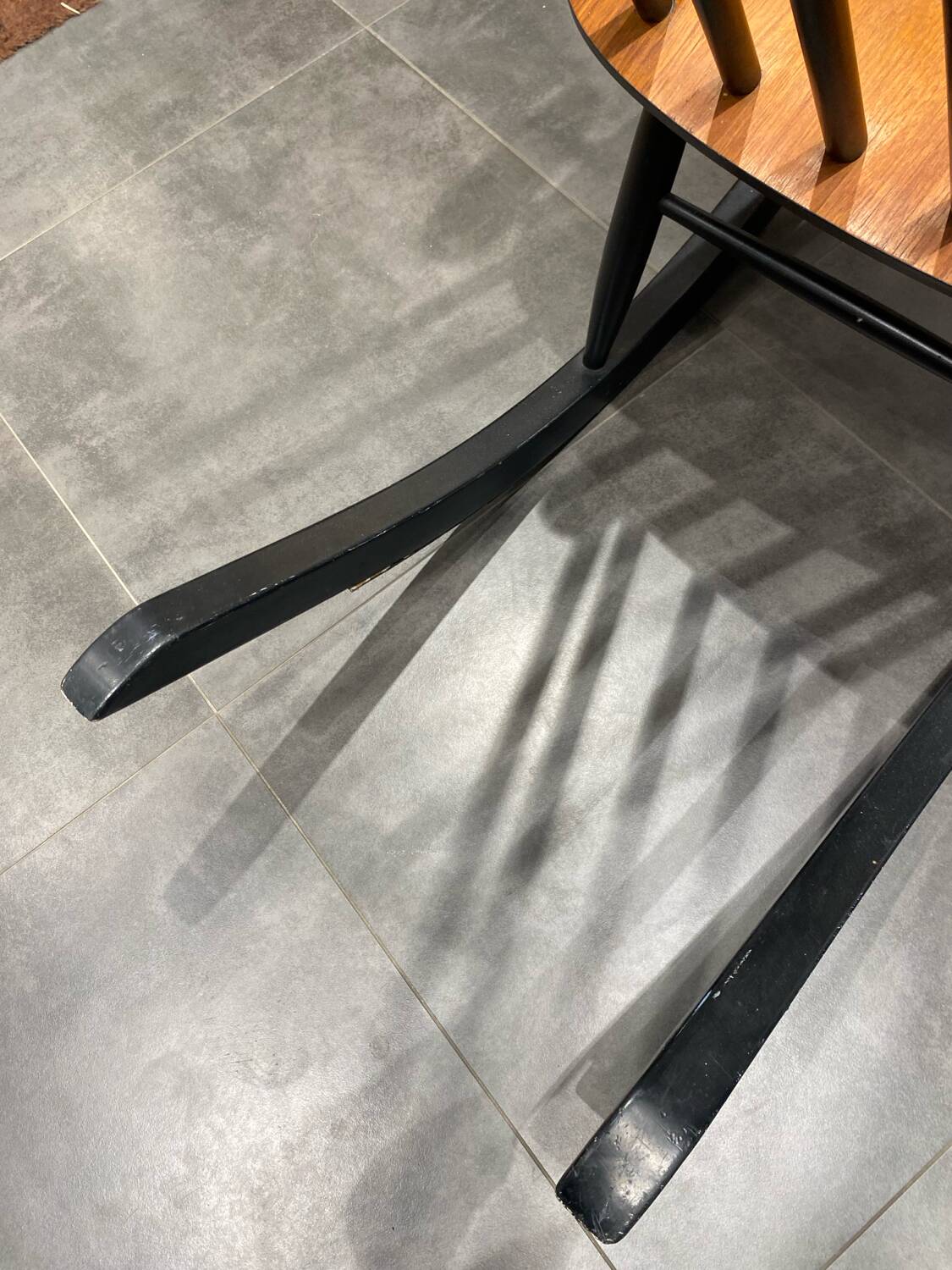 Fauteuil à bascule vintage en hêtre par Varjosen Puunjalostus