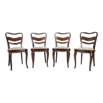 Set de 4 chaises de salle à manger, Tchécoslovaquie