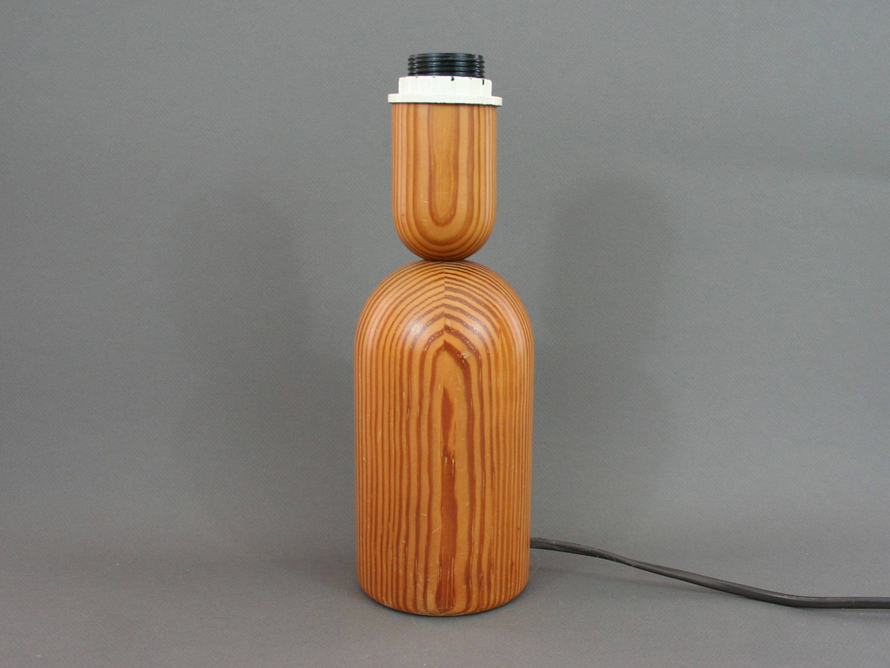 Pied de lampe Domus en bois, années 70