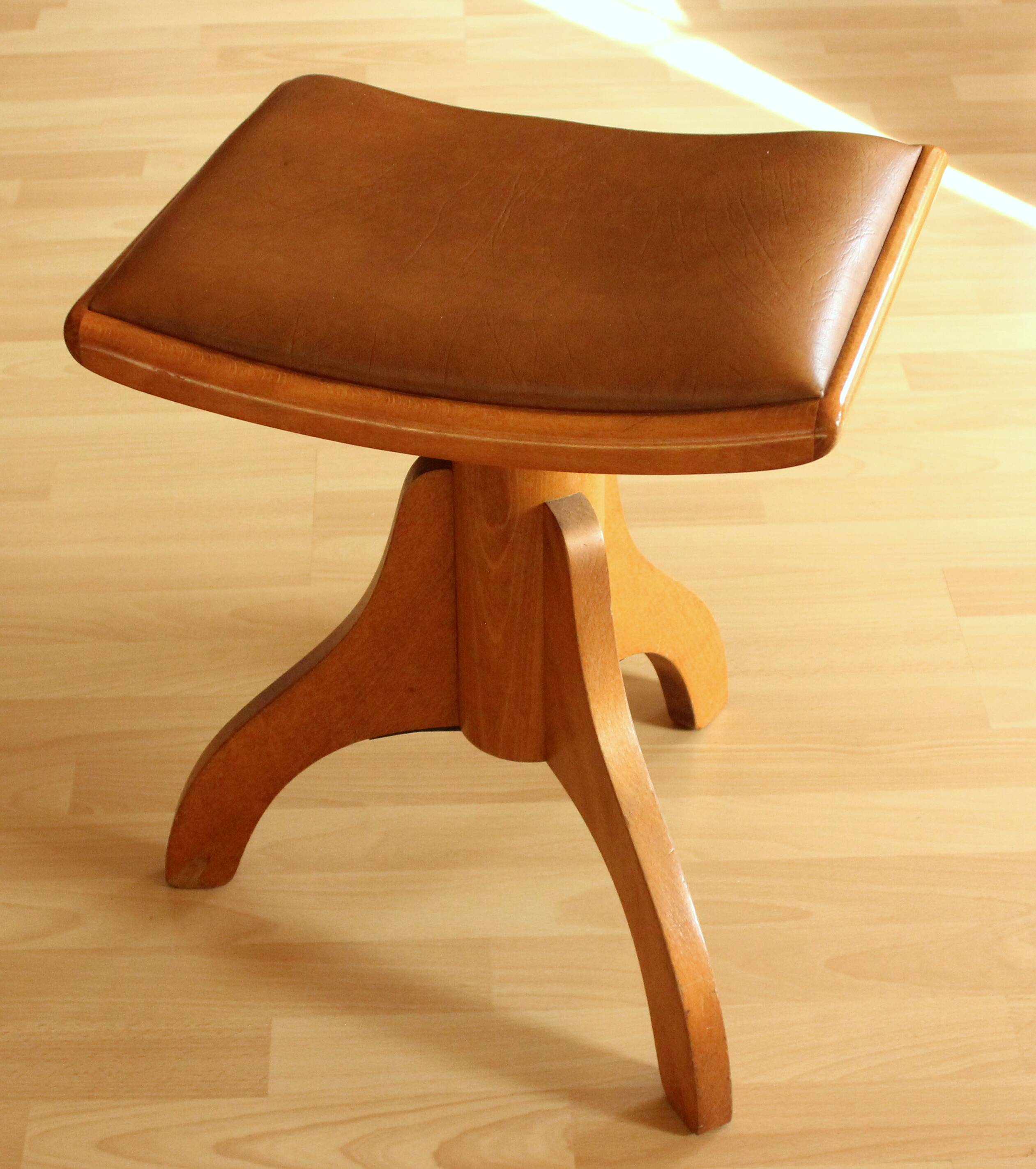 Mid Century piano stool from the 70s - Vintage