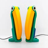 Paire de lampes Toucan par HT Huang en jaune et vert