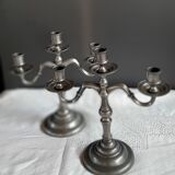 Pewter candlesticks