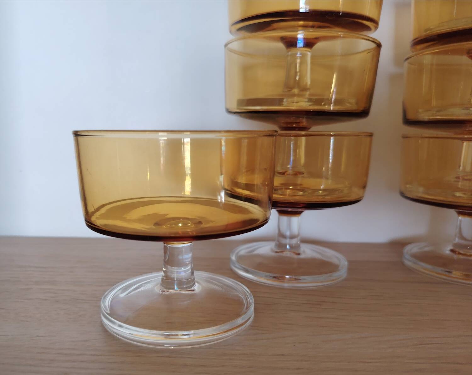 Amber Luminarc glasses/cups