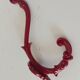 Vintage wall coat hook in enamelled cast iron