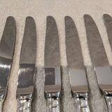 11 silver-plated dessert knives by Christofle silversmiths, Albi pattern