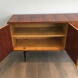 Enfilade en acajou sur une base en bois noirci